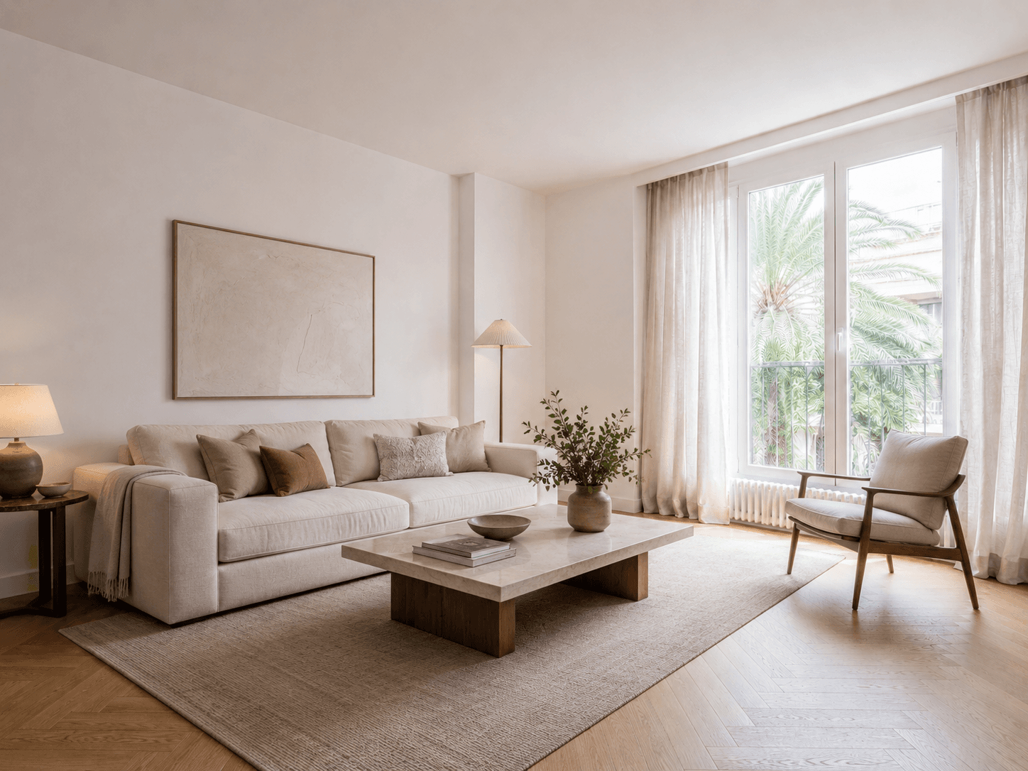 Example room after virtual furniture was added